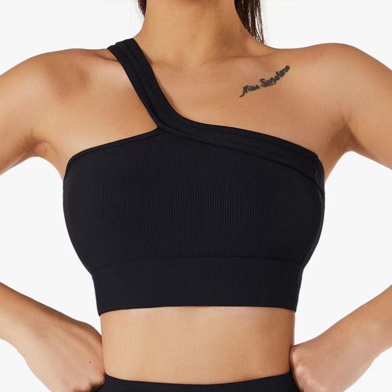 T Shirt Bra Seamless - Women Single Shoulder Sexy Yoga Bra