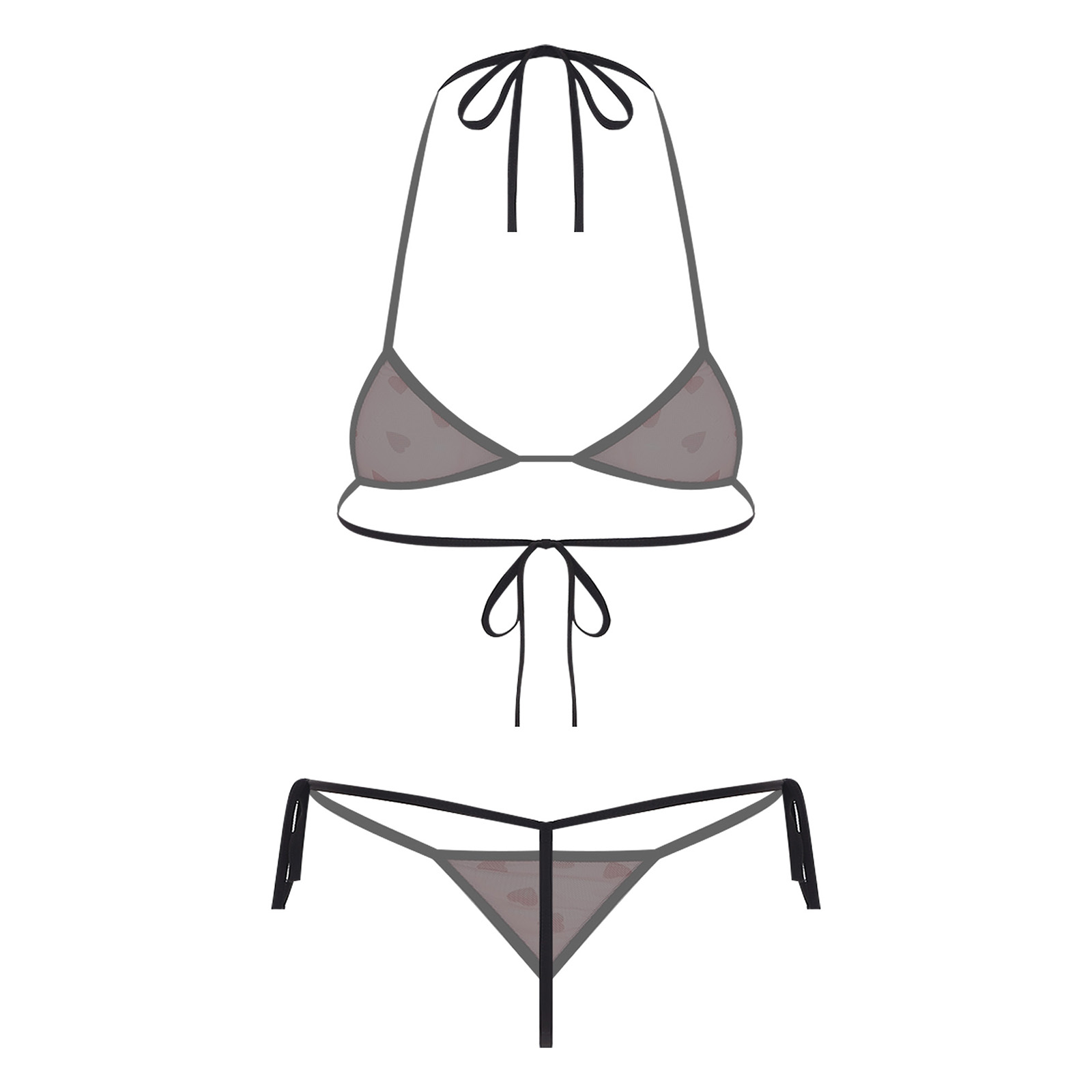 Womens Micro Mini Bikini Linge - Sheer Mesh Bra のレビューと価格