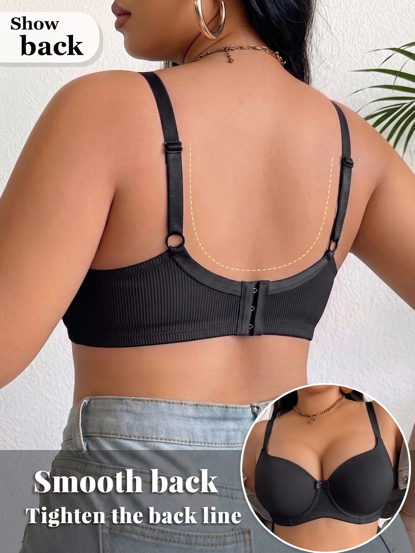 Plus Size Anti-Sagging Women B - Underwire Bra Padded のレビューと価格