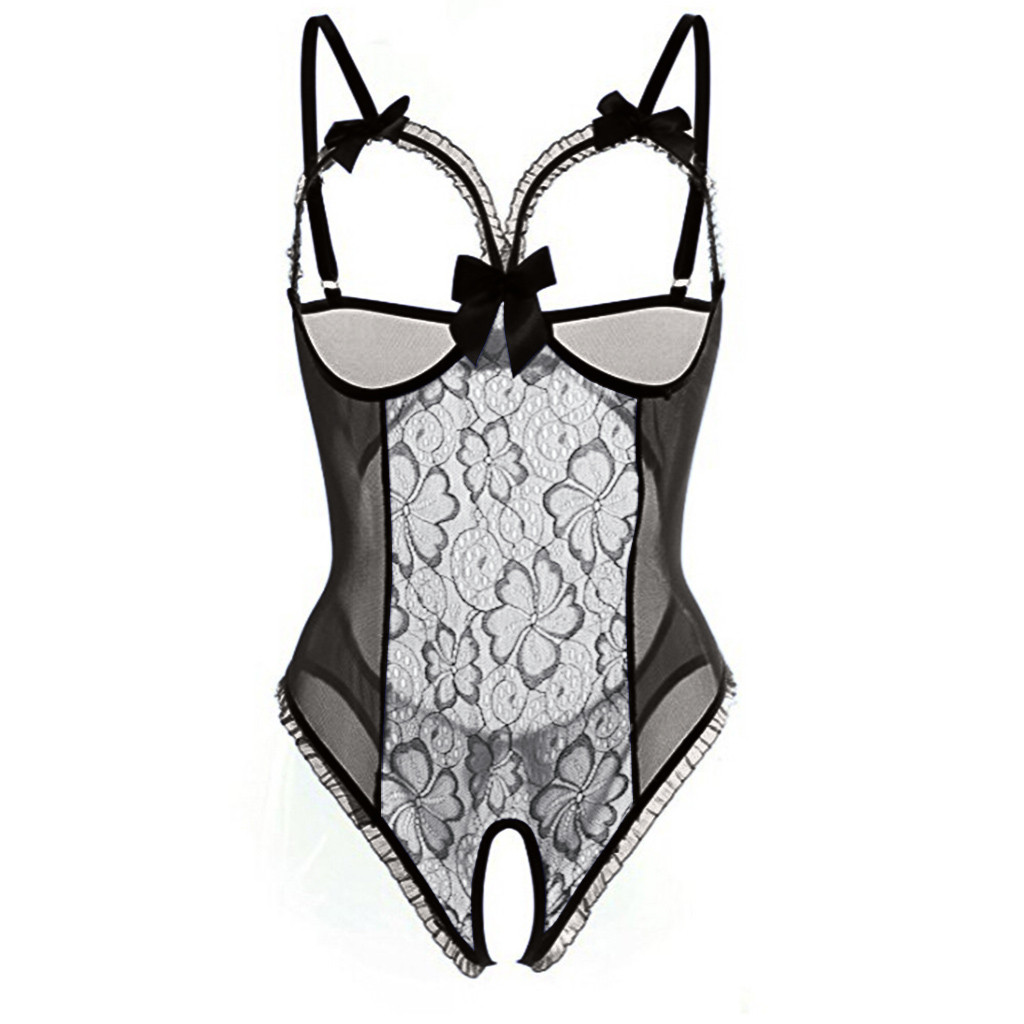 Transparent Sexy Lingerie Set  - Sheer Bra Lace のレビューと価格