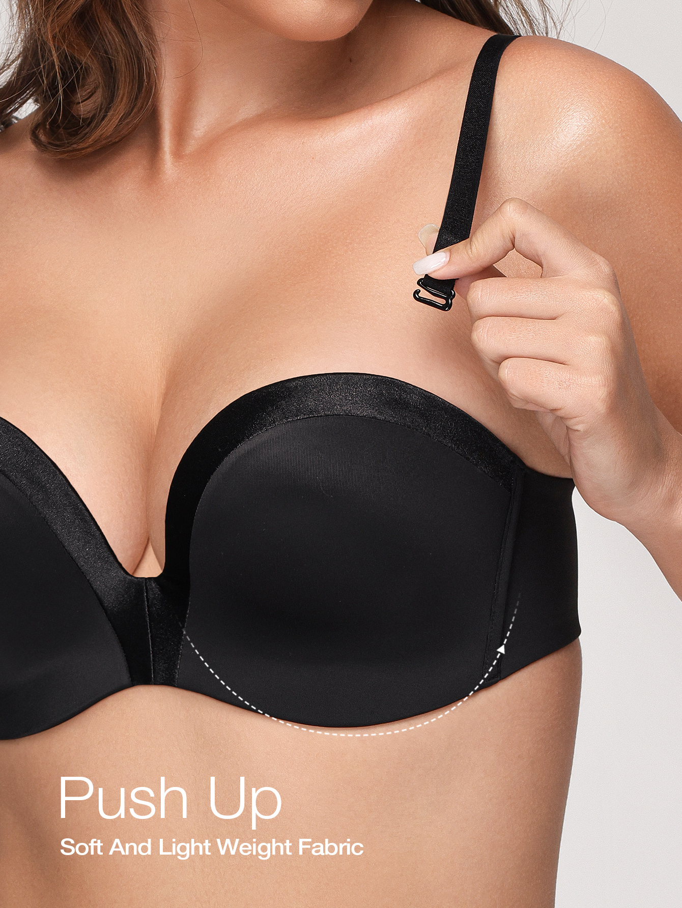 Wingslove Women Strapless Push - Convertible Bra Multiway のレビューと価格