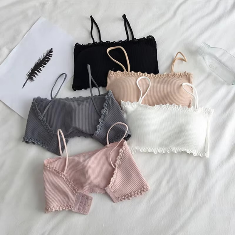 Women's Cotton Bra Female Tube - T Shirt Bra Seamless のレビューと価格