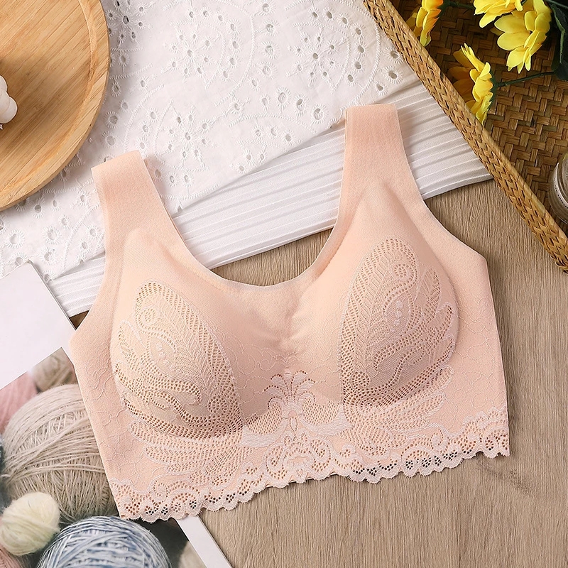 Breathable Latex Bra Seamless  - Sleep Bra Bralette のレビューと価格