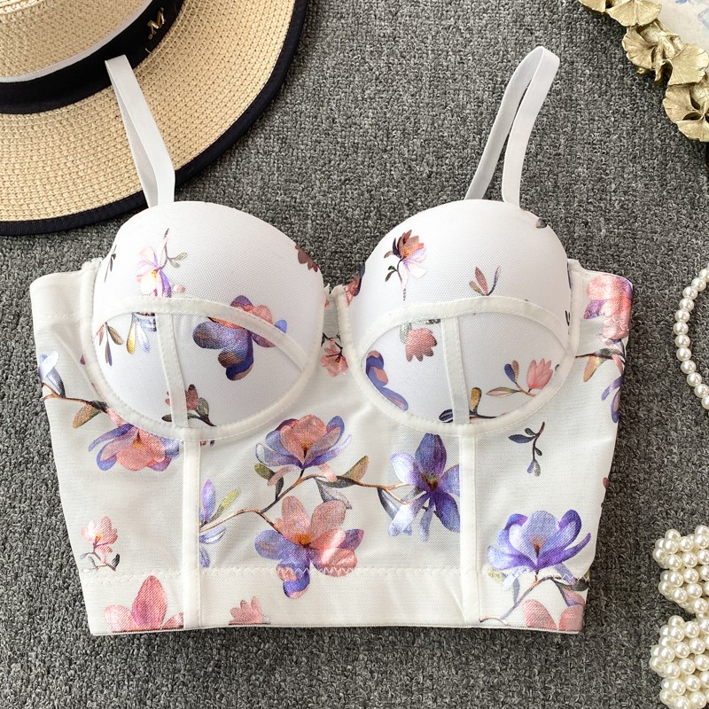 Women Sexy Floral printed Cors - Cotton Bra Everyday のレビューと価格