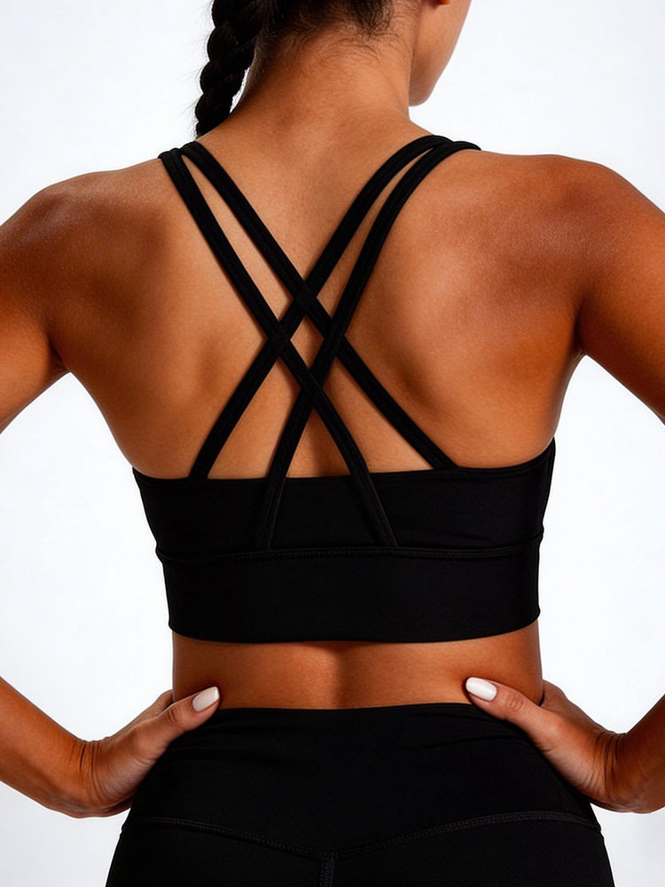 New Women's Solid Color High I - Sports Bra Racerback のレビューと価格