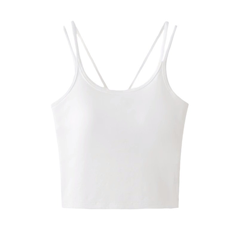 Crop Top Women Sexy Sleeveless - T Shirt Bra Seamless のレビューと価格