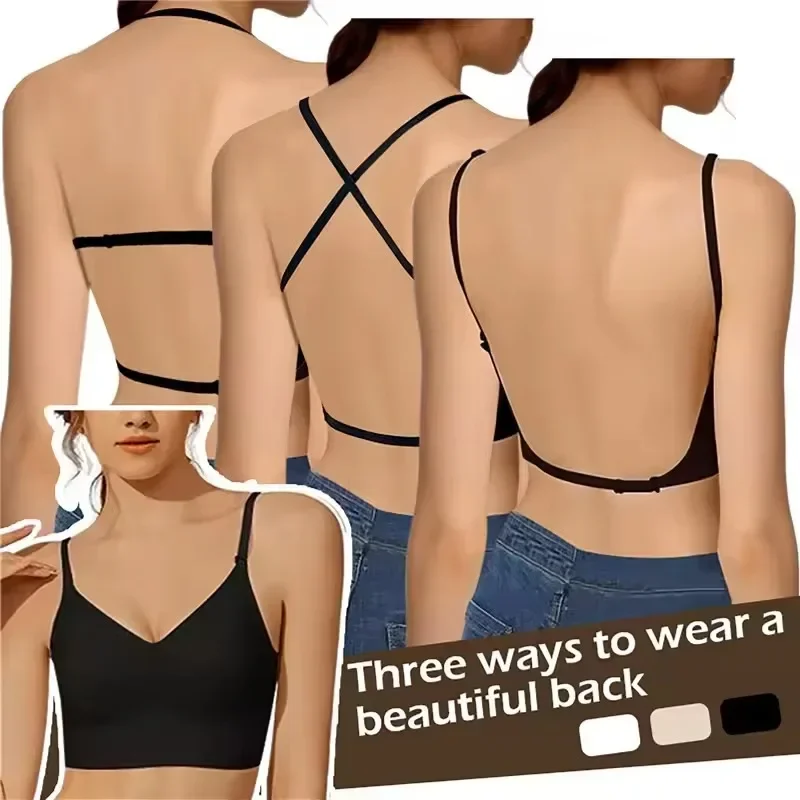 Women Invisible Bra Deep U Plu - Backless Bra Sticky のレビューと価格