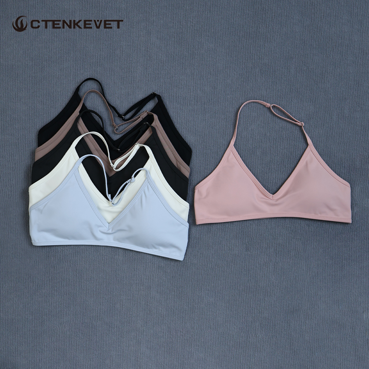 Women's Summer Halter Neck Pad - Sports Bra Racerback のレビューと価格
