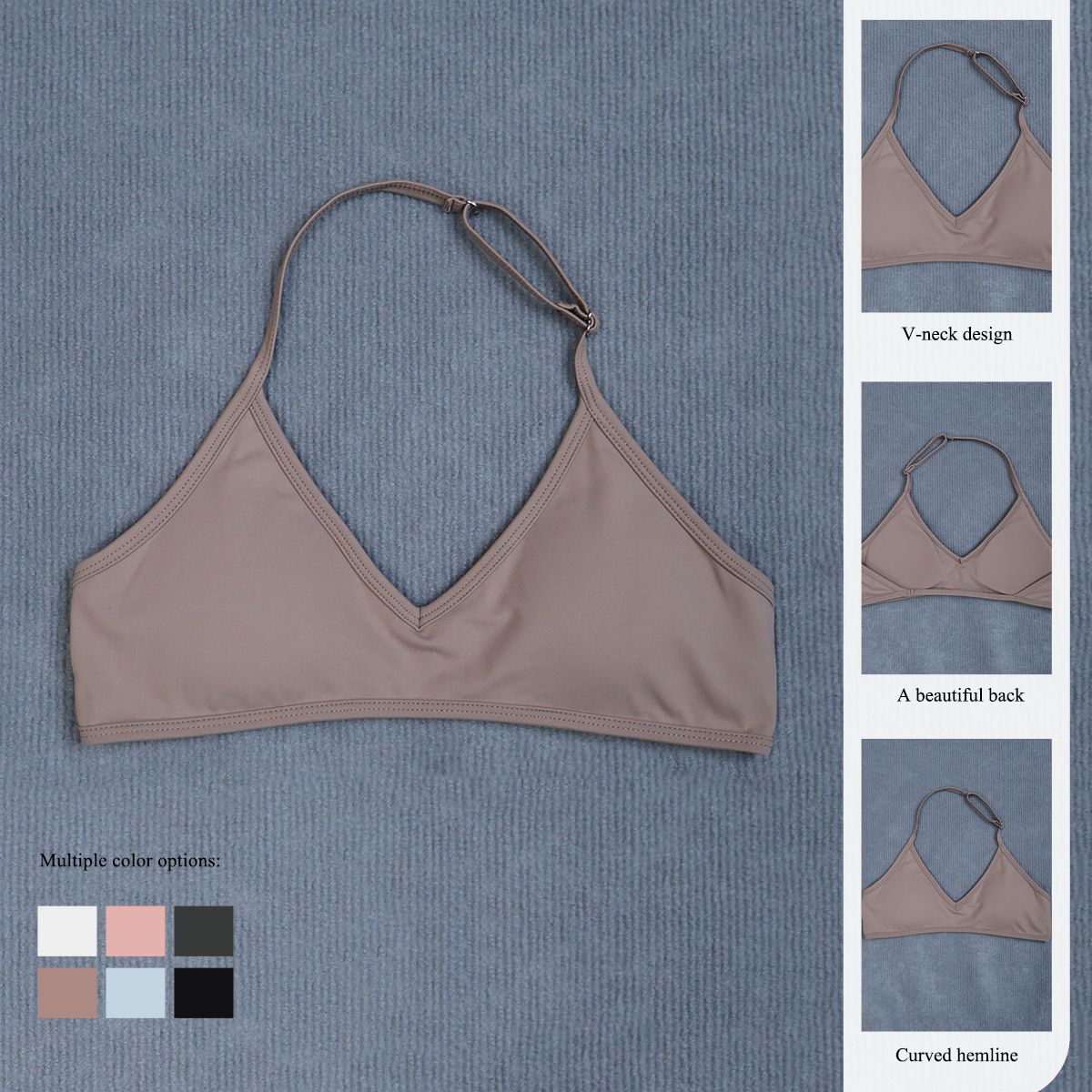 Women's Summer Halter Neck Pad - Sports Bra Racerback のレビューと価格