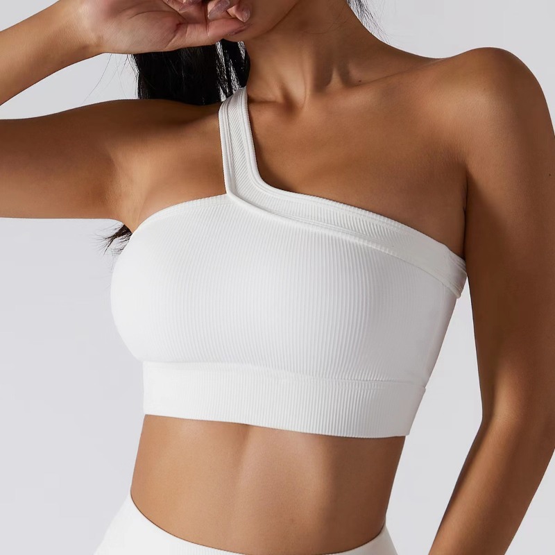 Women Single Shoulder Sexy Yog - T Shirt Bra Seamless のレビューと価格