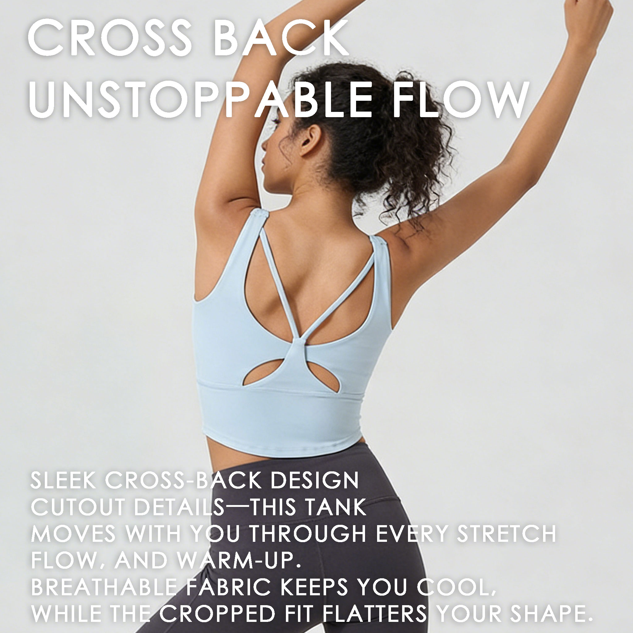Women's Fixed Cup Yoga Sports  - Sports Bra Racerback のレビューと価格