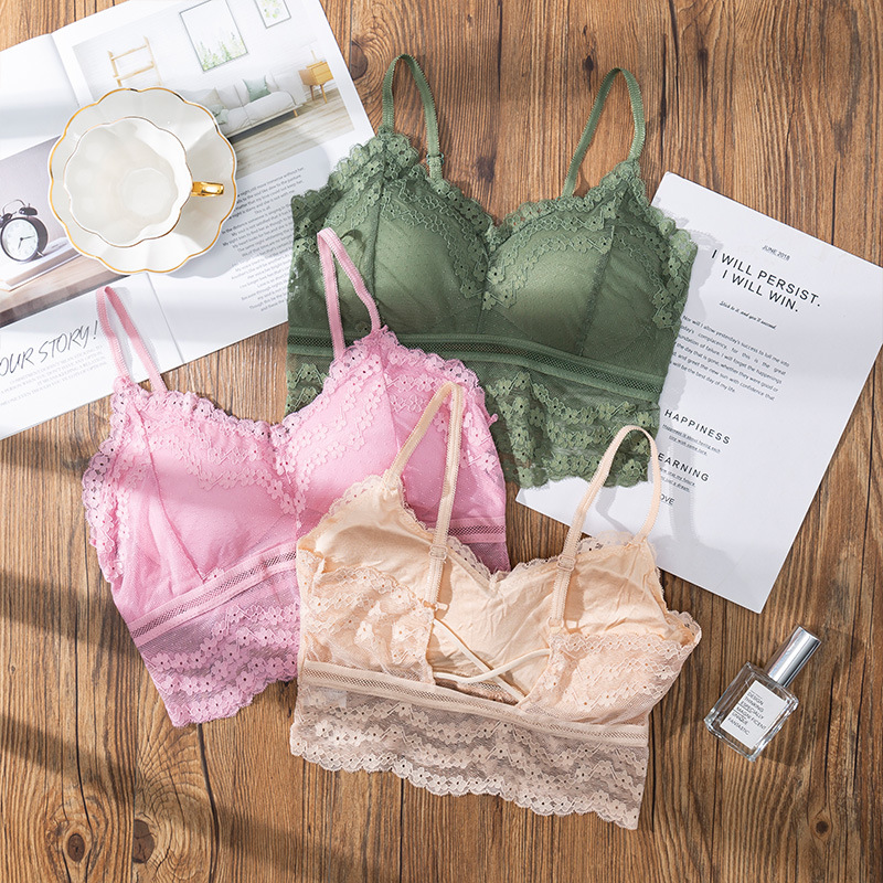 3D Sexy lace Lingerie Seamless - Sheer Bra Lace のレビューと価格
