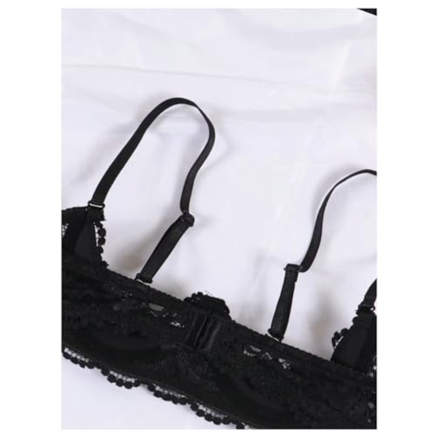 OYOANGLE Women's 1/4 Cup Lace  - Demi Bra Balconette のレビューと価格