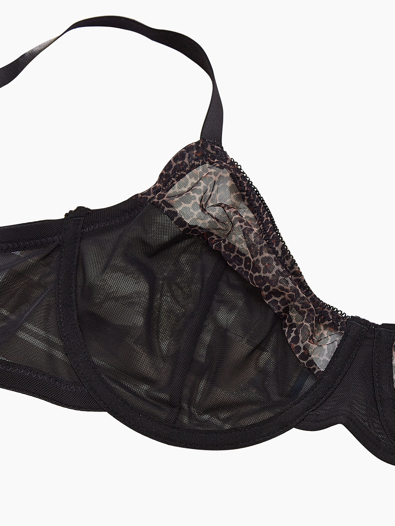 Plus Size Sexy Leopard Print & - Sheer Bra Lace のレビューと価格