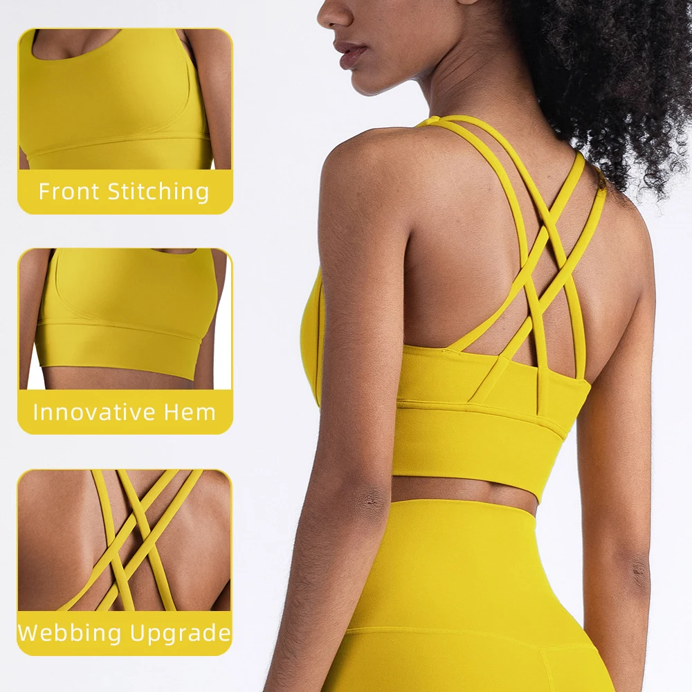 Summer Fashion Cross Back Wome - Sports Bra Racerback のレビューと価格