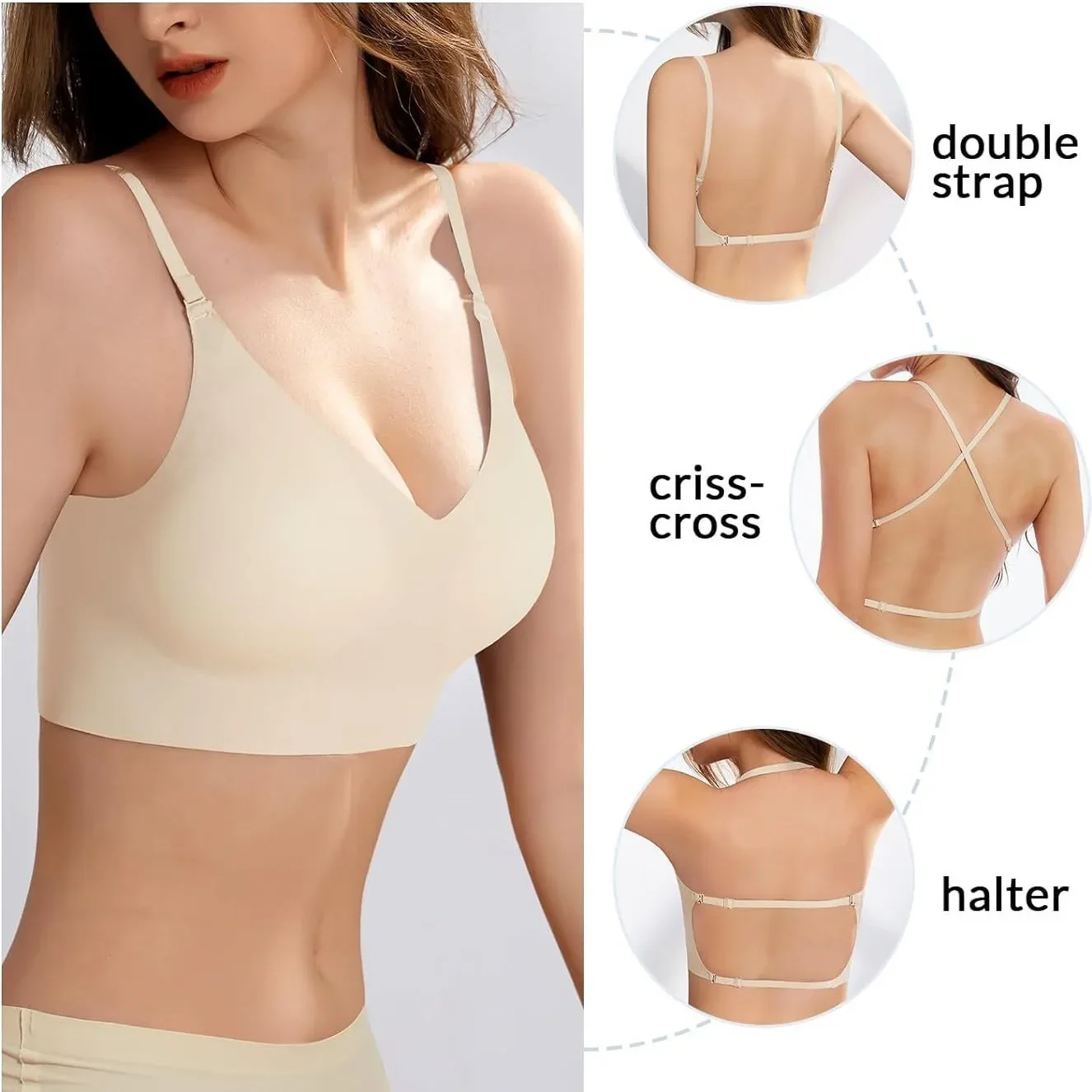 Top RatedSeamlLow Back Bra Sup - Convertible Bra Multiway のレビューと価格