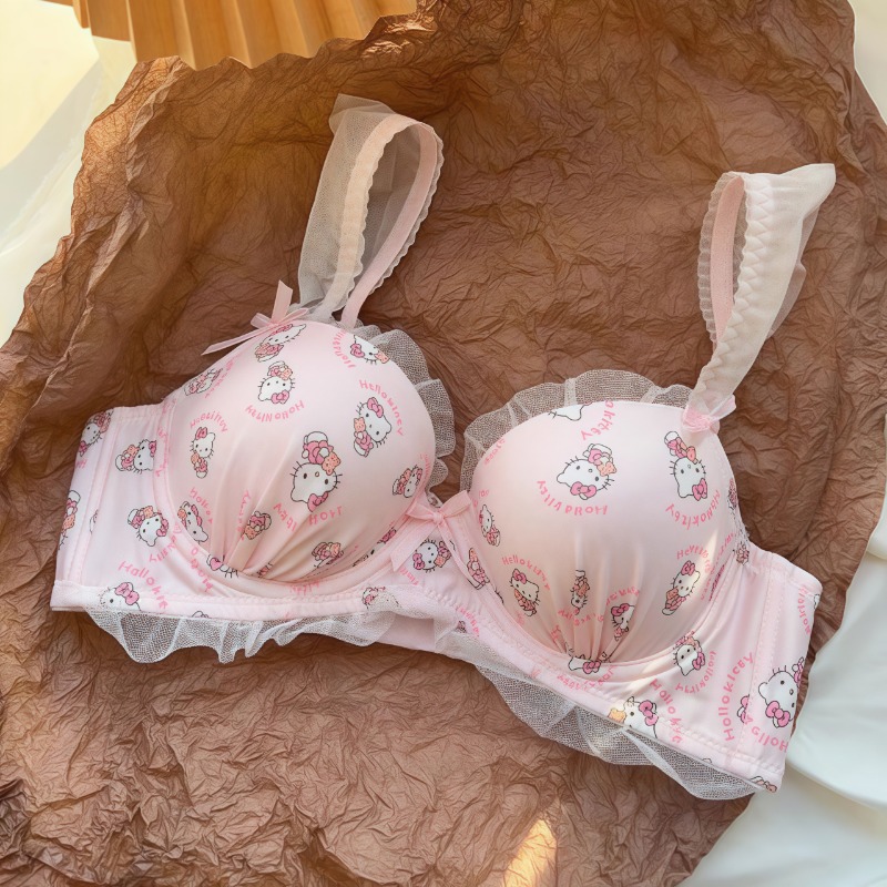 Sanrio Cute Japanese Bra Hello - Lace Bralette Set のレビューと価格